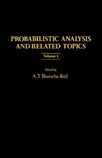 Probabilistic Analysis and Related Topics main product photo
