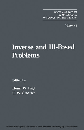 Inverse and Ill-Posed Problems main product photo