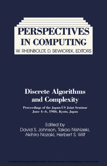 Discrete Algorithms and Complexity main product photo