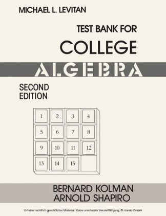 Test Bank for College Algebra