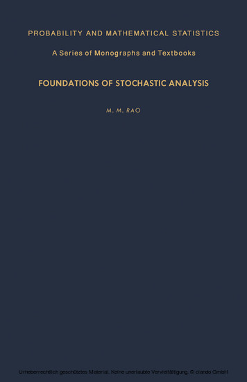 Foundations of Stochastic Analysis main product photo