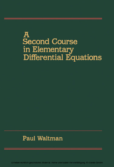 A Second Course in Elementary Differential Equations main product photo