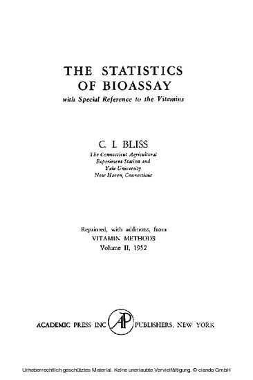 The Statistics of Bioassay main product photo