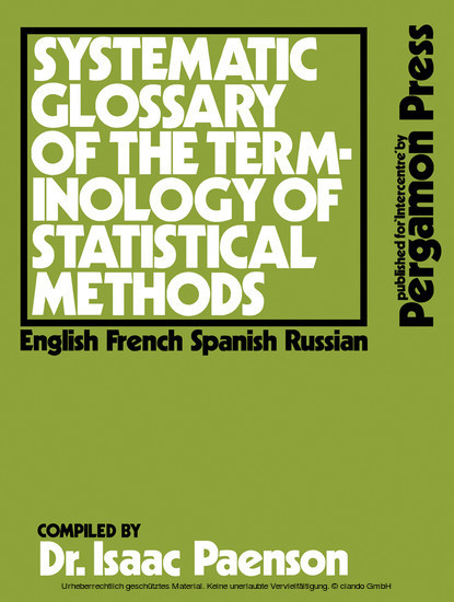 Systematic Glossary of the Terminology of Statistical Methods main product photo