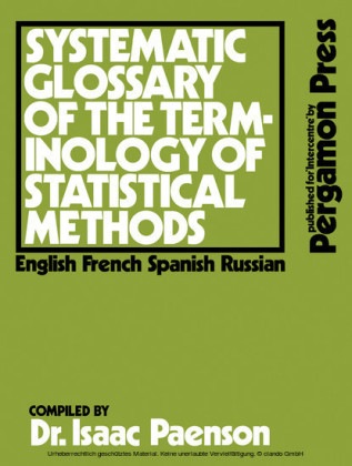Systematic Glossary of the Terminology of Statistical Methods