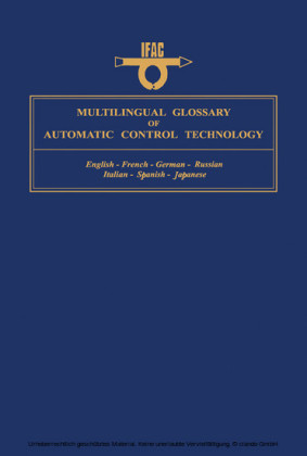 Multilingual Glossary of Automatic Control Technology