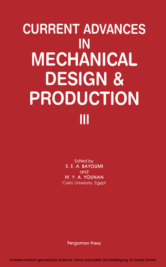 Current Advances in Mechanical Design & Production III main product photo
