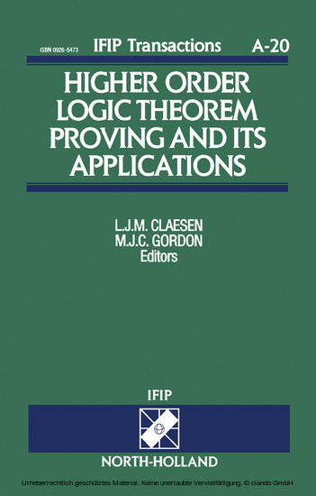 Higher Order Logic Theorem Proving and its Applications main product photo