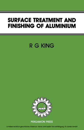 Surface Treatment & Finishing of Aluminium main product photo
