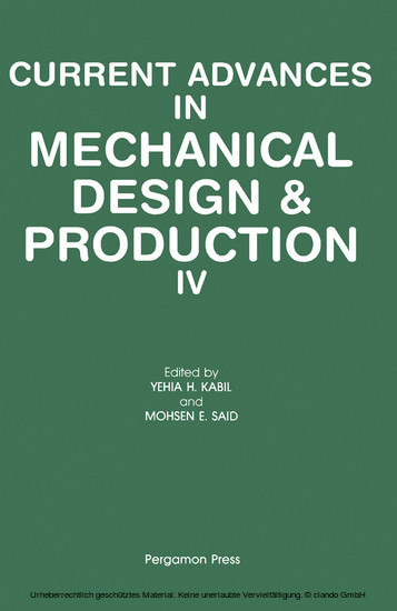 Current Advances in Mechanical Design & Production IV main product photo
