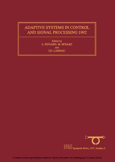 Adaptive Systems in Control and Signal Processing 1992 main product photo