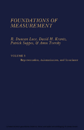 Foundations of Measurement