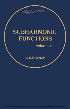 Subharmonic Functions