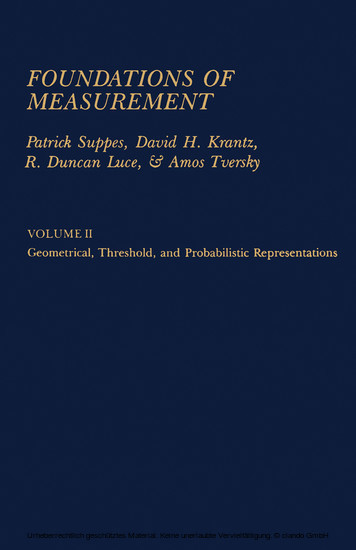 Foundations of Measurement main product photo