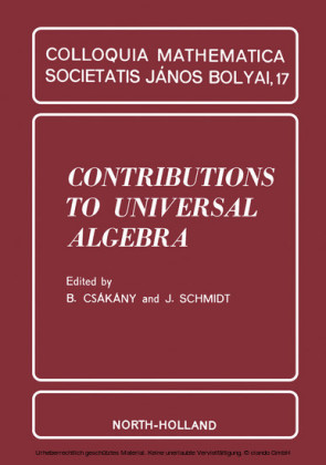 Contributions to Universal Algebra