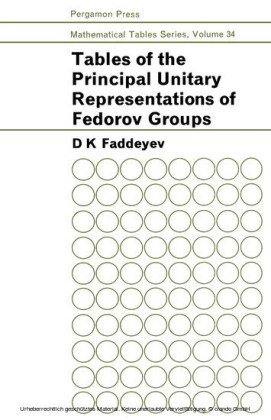 Tables of the Principal Unitary Representations of Fedorov Groups