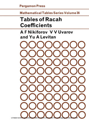 Tables of Racah Coefficients