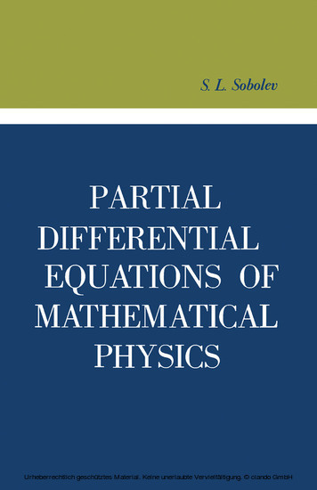 Partial Differential Equations of Mathematical Physics main product photo