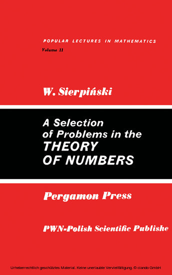 A Selection of Problems in the Theory of Numbers main product photo