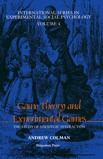 Game Theory and Experimental Games main product photo