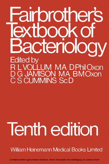 Fairbrother's Textbook of Bacteriology main product photo