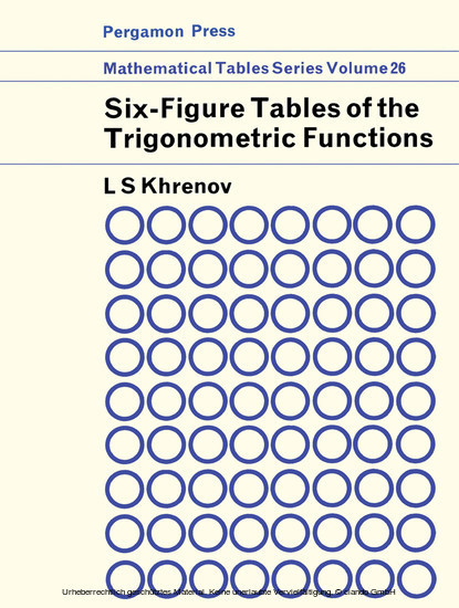 Six-Figure Tables of Trigonometric Functions main product photo