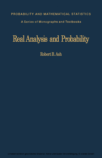 Real Analysis and Probability main product photo