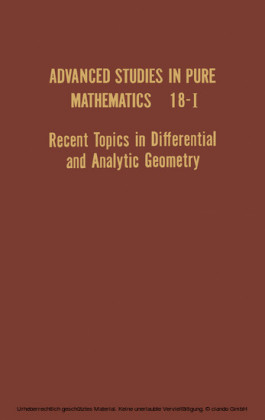 Recent Topics in Differential and Analytic Geometry