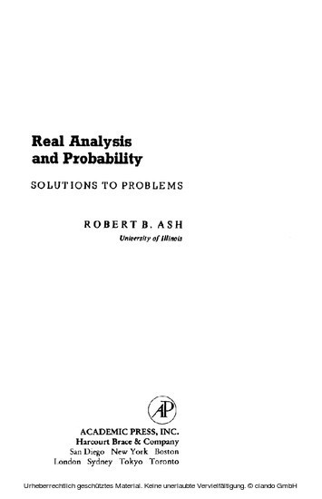 Real Analysis and Probability main product photo