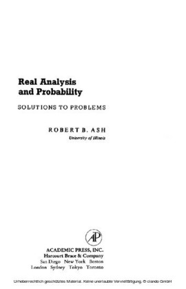 Real Analysis and Probability