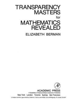 Transparency Masters for Mathematics Revealed