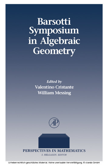 Barsotti Symposium in Algebraic Geometry main product photo