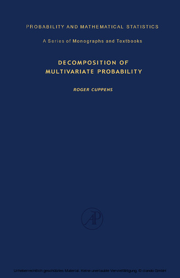 Decomposition of Multivariate Probabilities main product photo