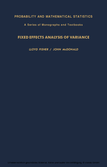 Fixed Effects Analysis of Variance main product photo
