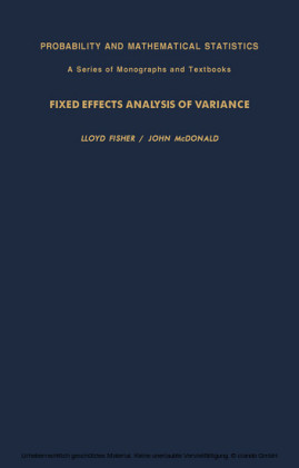 Fixed Effects Analysis of Variance