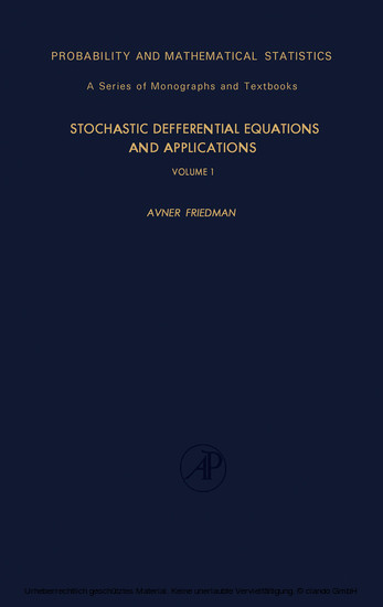 Stochastic Differential Equations and Applications main product photo