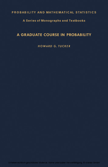 A Graduate Course in Probability main product photo
