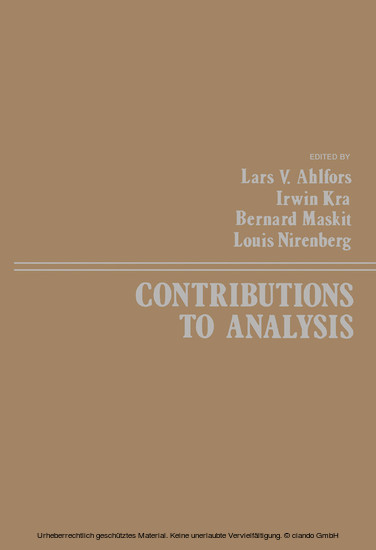 Contributions to Analysis main product photo