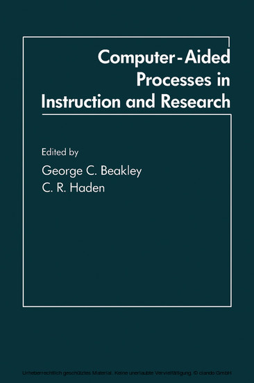 Computer-Aided Processes in Instruction and Research main product photo