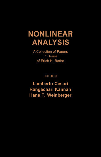 Nonlinear Analysis main product photo