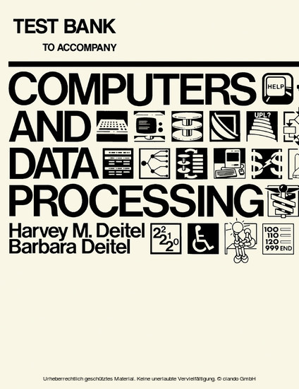 Test Bank to Accompany Computers Data and Processing main product photo