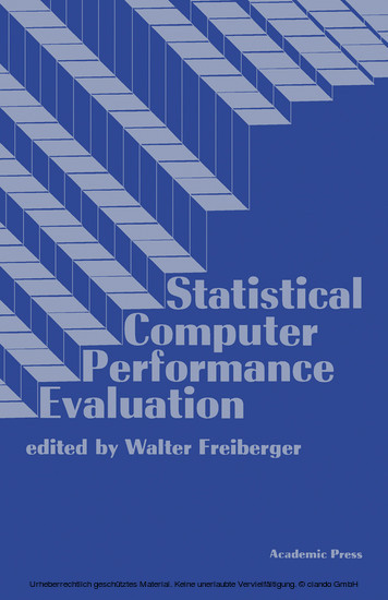 Statistical Computer Performance Evaluation main product photo
