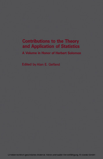 Contributions to the Theory and Application of Statistics main product photo