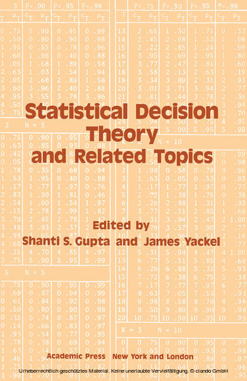 Statistical Decision Theory and Related Topics main product photo