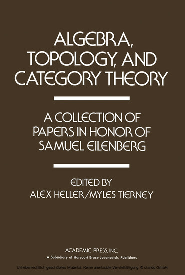 Algebra, Topology, and Category Theory main product photo