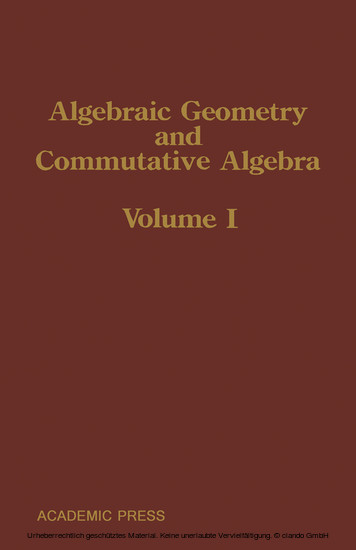 Algebraic Geometry and Commutative Algebra main product photo