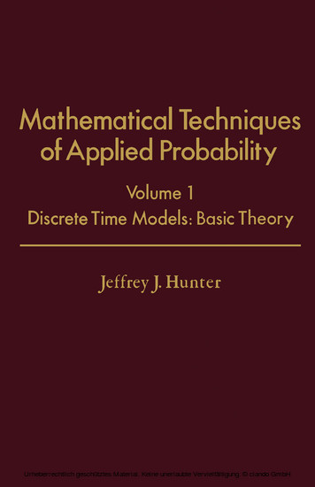 Mathematical Techniques of Applied Probability main product photo
