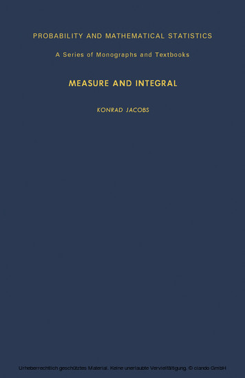 Measure and Integral main product photo