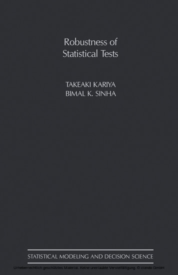 Robustness of Statistical Tests main product photo