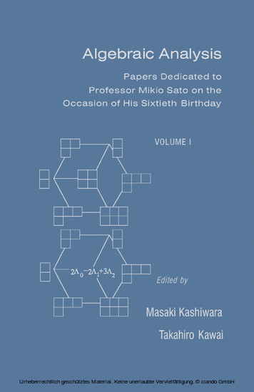 Algebraic Analysis main product photo